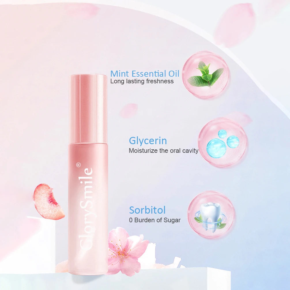Oral Care Portable Mouthwash Spray 17ml for Travel Bright Smile Mouthwash Spray Private Label