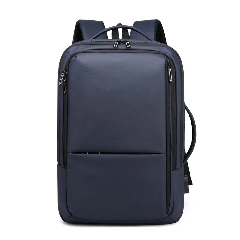 Wholesale Custom Logo Leather Film Business Backpack High Quality Luxury Waterproof Laptop Backpack with Smart USB Chargers