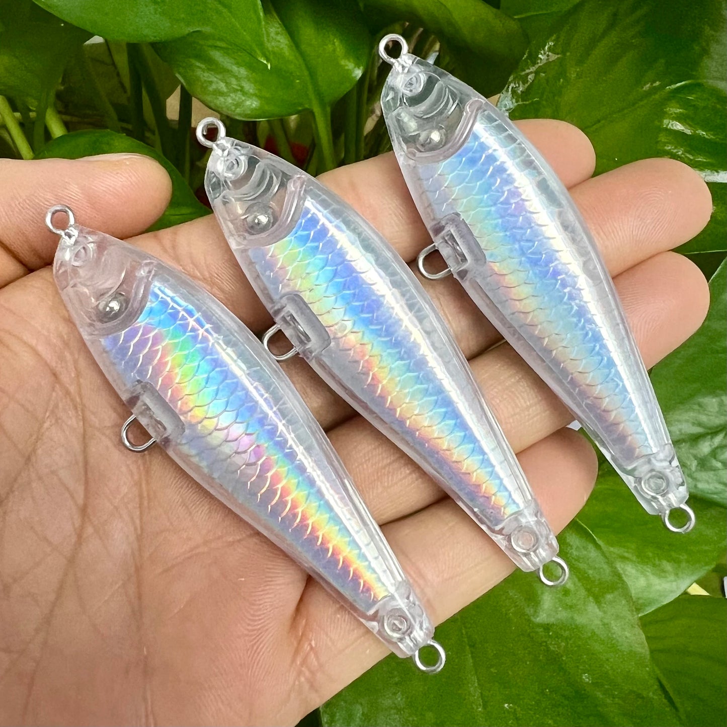 Unpainted 3D Inshore Twitchbait 70mm 7.8g Pencil Lure Fishing Lure Blank Saltwater Artificial Hard Plastic Artificial Baits
