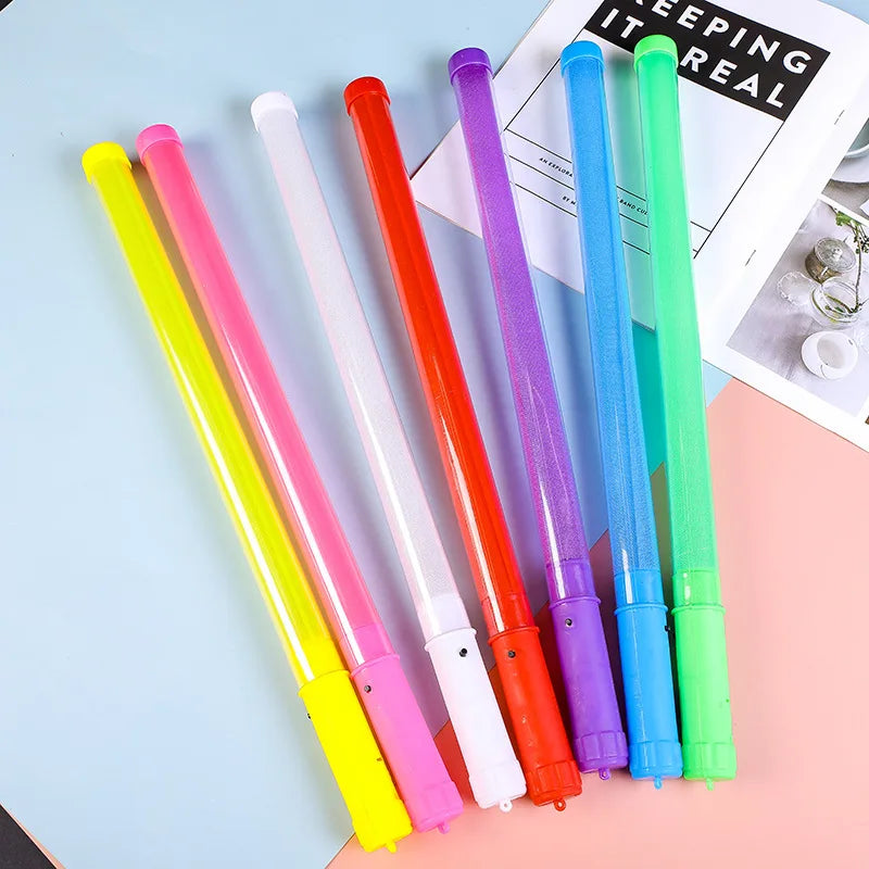 LED Rainbow Concert Glow Stick Music Festival Plastic Flash Stick with Support Props Wholesale Promotional Party Supplies