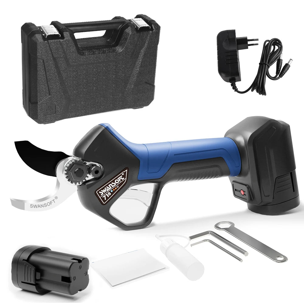 Swansoft 718 Cordless Electric Pruning Shear with 28mm Cutting Diameter 2AH Battery Power Pruning Shears