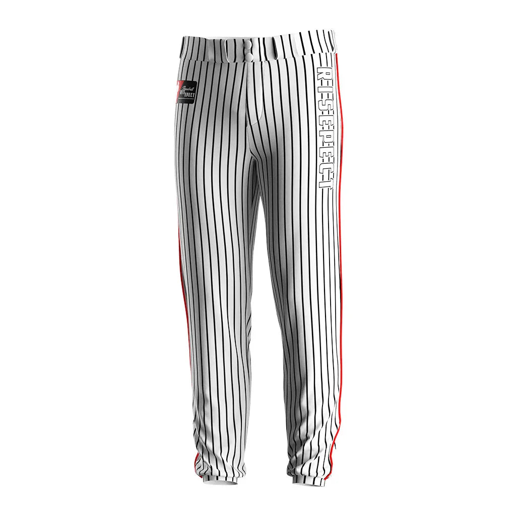Design Sublimation Botton Stripe Pants Baseball Youth Wear Baseball Pants Men