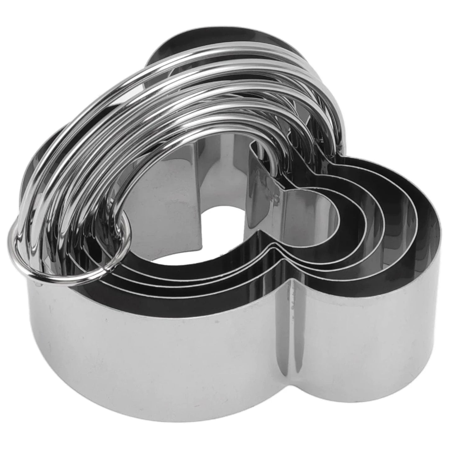 Customized Cookie Cutter Pastry Mold Tool Multiple Sizes Donut Cutter Stainless Steel Round Circle Biscuit Cutter With Handle