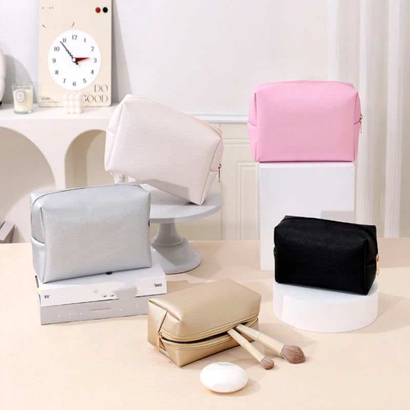 Cheap Price Large Capacity Multifunctional Fashion Travel Cosmetic Bag Women Storage PU Leather Zipper Waterproof for