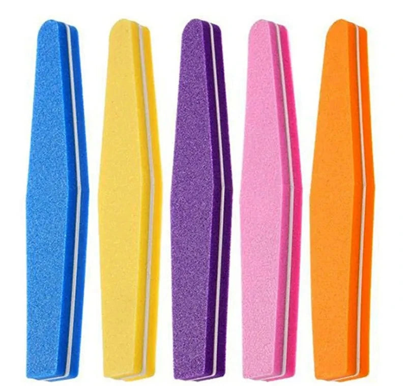 Professional Nail File Sandpaper Strong Thick Nail Files Buffer for Manicure Sanding Diamond Shape Lime Nail Tools 100/180