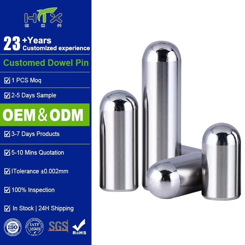 Assorted Dowel Pins Stainless Steel Dowel Pin M6 Hardened Precision Locating Pins for Mold Components & Mechanical Fixtures