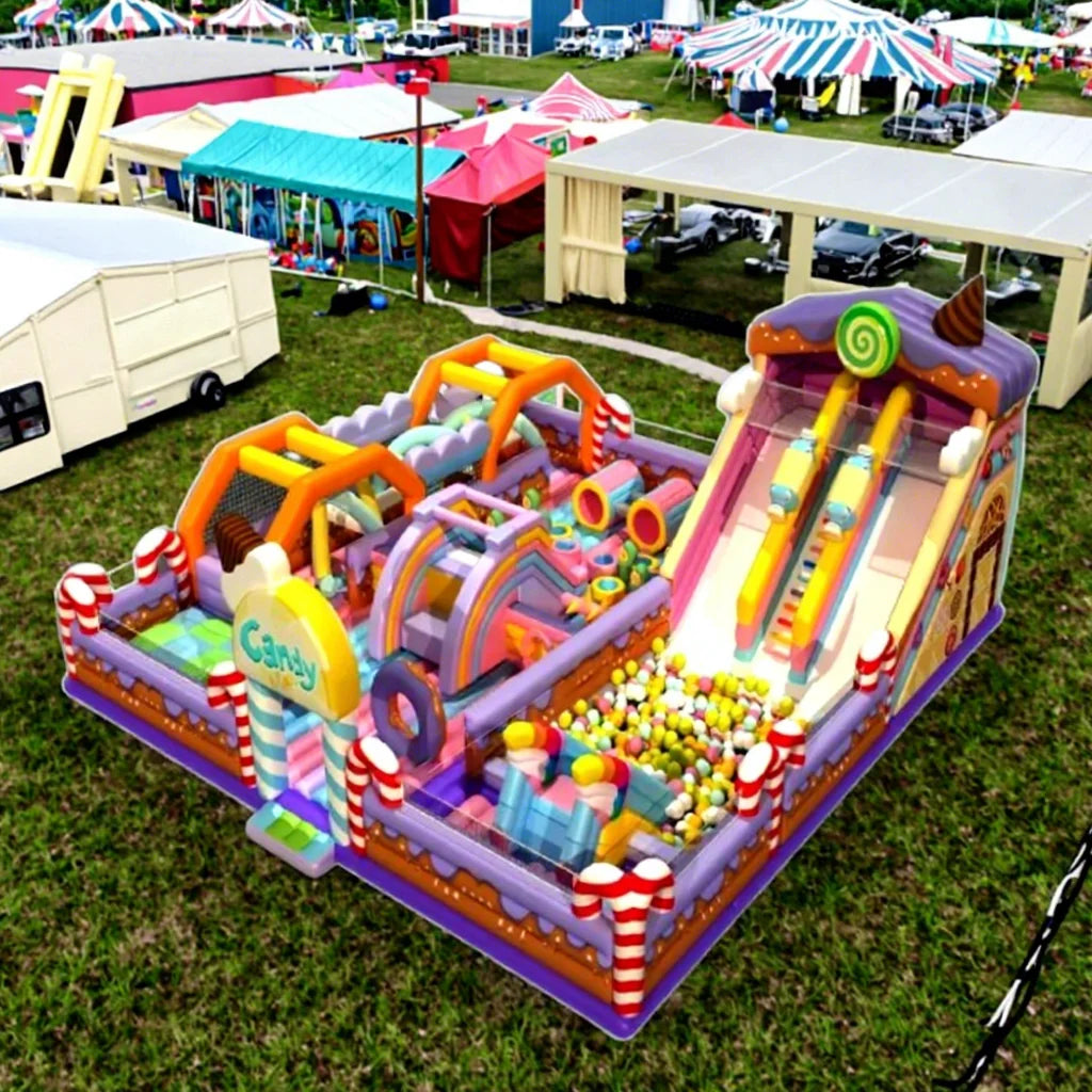 Custom Inflatable Fun City Jump Playground Equipment Bouncy Jumping House for Kids & Adults