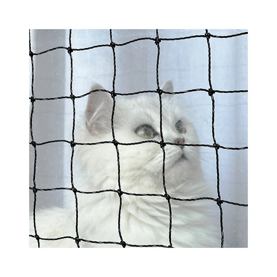 Promotion Stock 3X2m Breathable Black Nylon Balcony Cat Safety Net Low Price Stainless Steel Plastic Material Pet Gates Pens