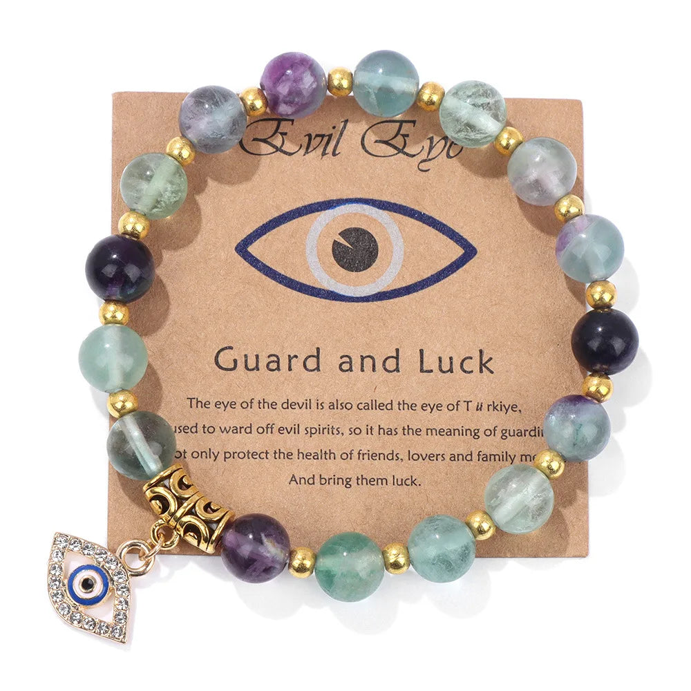 2025 Trendy Jewelry Bracelet Natural Stone Beaded Chain Bracelets Pendant Bracelet for Women