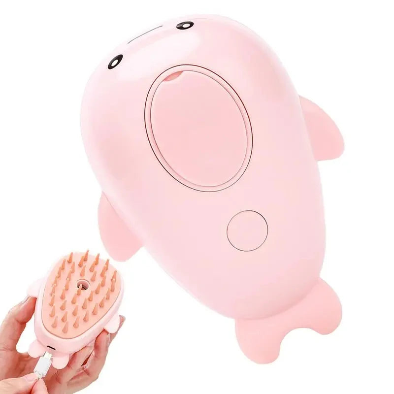 ZMaker New Pet Hair Brush Electric Dog Cat Spray Brush Silicone Self Cleaning Cat Steam Brush
