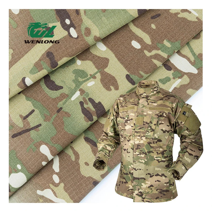 RTS CP T/C 8020 Polyester/Cotton Camouflage Ripstop Fabric Waterproof for Uniform Anti Tearing