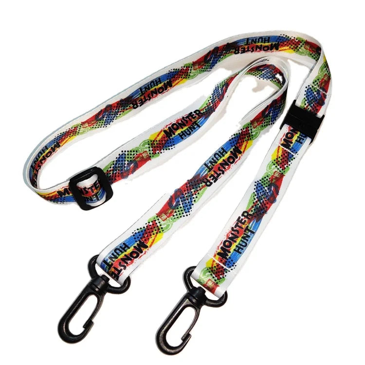 Factory Customized Lanyard ID Card Holder Cheap Lanyard Personalized Two Plastic Hook Sublimation Logo Neck Strap Lanyard