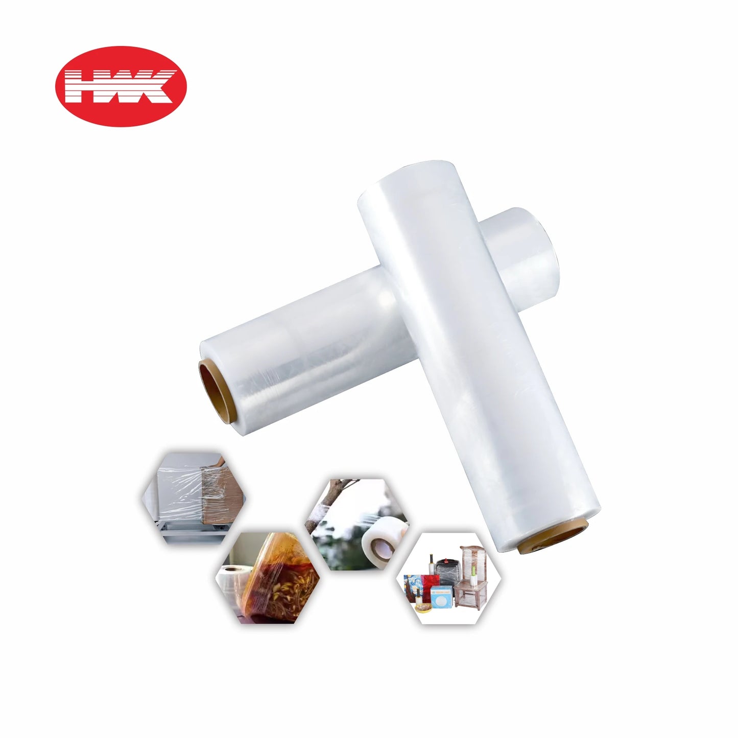 HWK Plastic PE Transparent FEP Film Blow Molding Moisture-Proof Soft Packaging Glossy Surface Roll Film Wrap