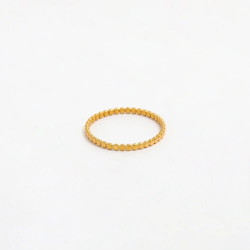 Fenny 18K Gold Plated High End Tarnish Free Fashion Simple Oblate Ring Ready to Ship Stainless Steel Wholesale Jewelry