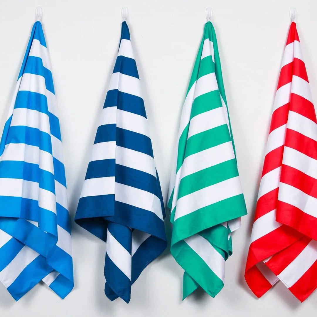 Microfiber Recycled Polyester Oversized Extra Large Sand Free Quick Dry Lightweight Stripe Beach Towel