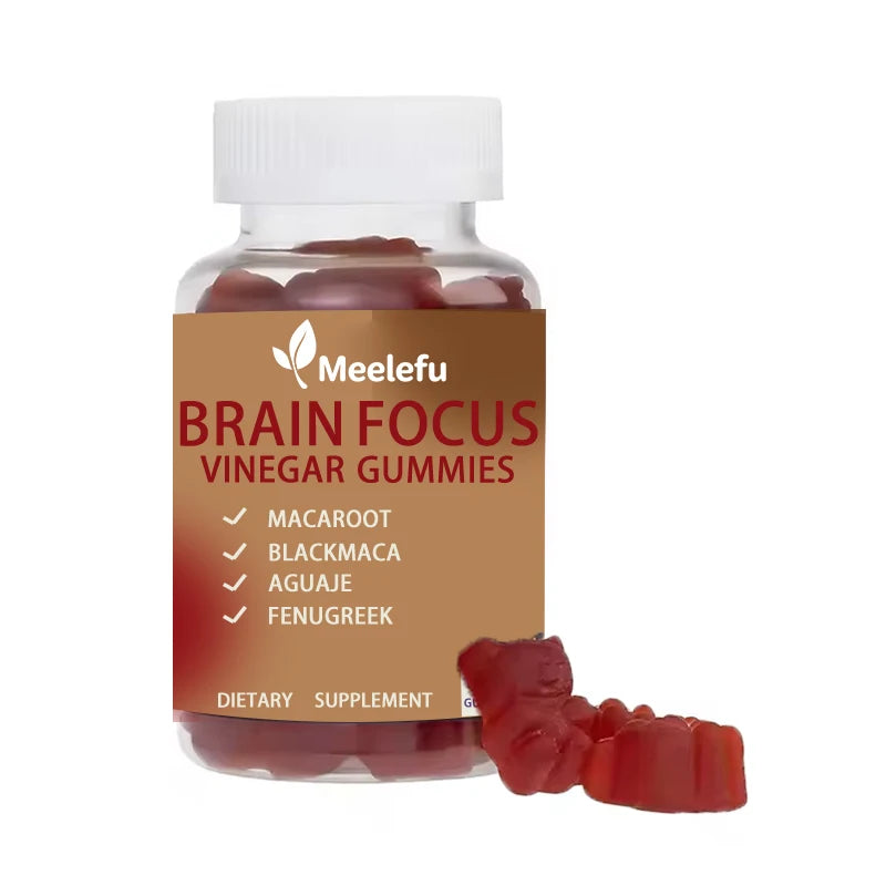 Natural Organic Brain Health Gummy Candy Memory Focus Nootropics Vitamins B6 B12 Food Grade for Adult Teenager Bear