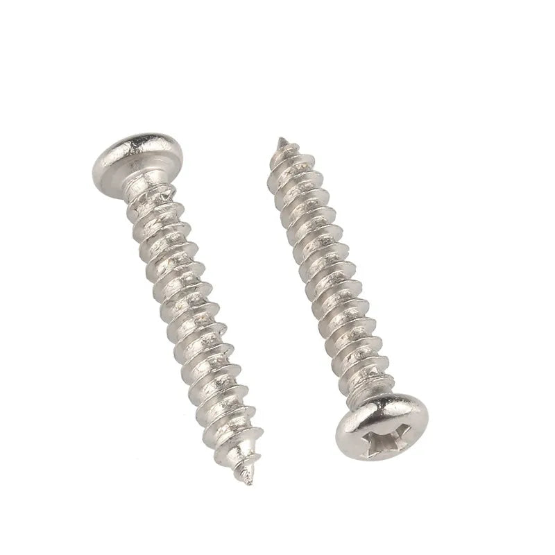 Phillips Self-tapping Screw Carbon Steel Nickel Plating DIN7981 M2.5 M3 M4 6mm 12mm Cross Recessed Pan Head Self Tapping Scre