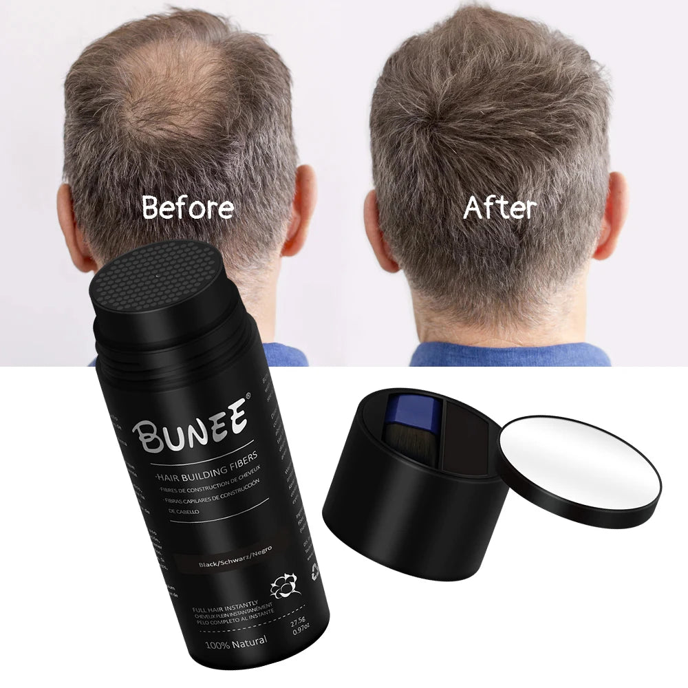 27.5g OEM Topping Black Keratin Powder Hair Fiber Applicator Hair Building Fiber