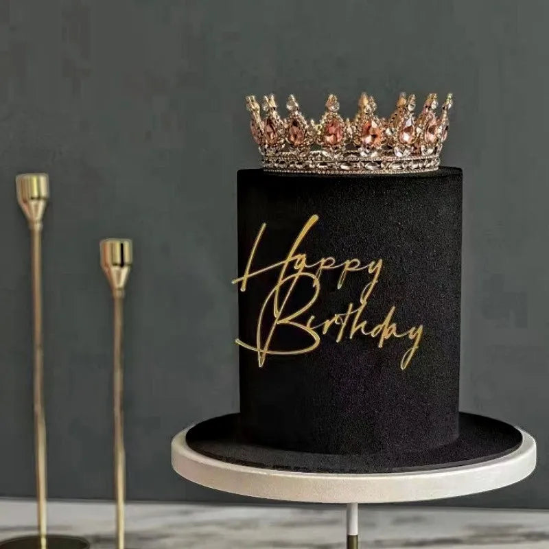 New Hot Selling Happy Birthday Acrylic  Cake Topper Cake Decoration