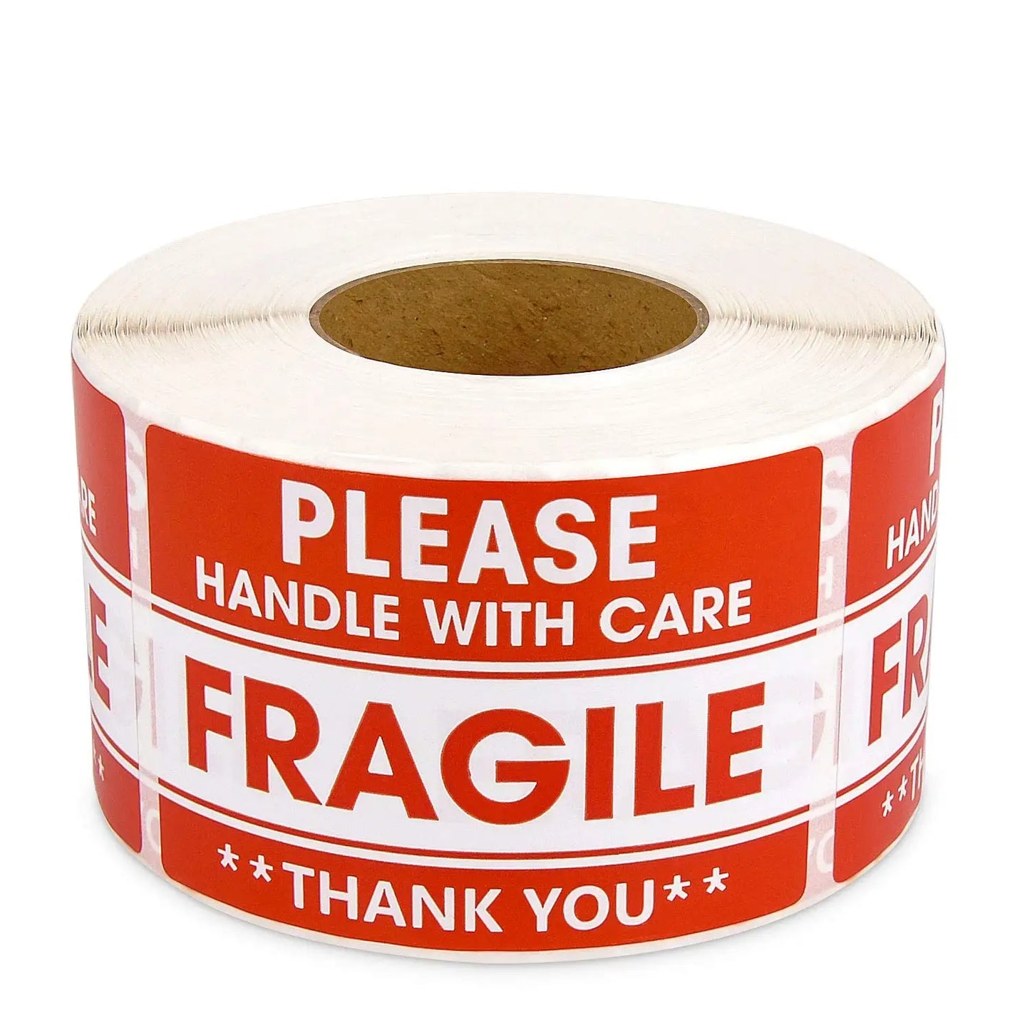 Waterproof Fragile Handle with Care Adhesive Sticker 3 X 2 Warning for Shipping and Packing