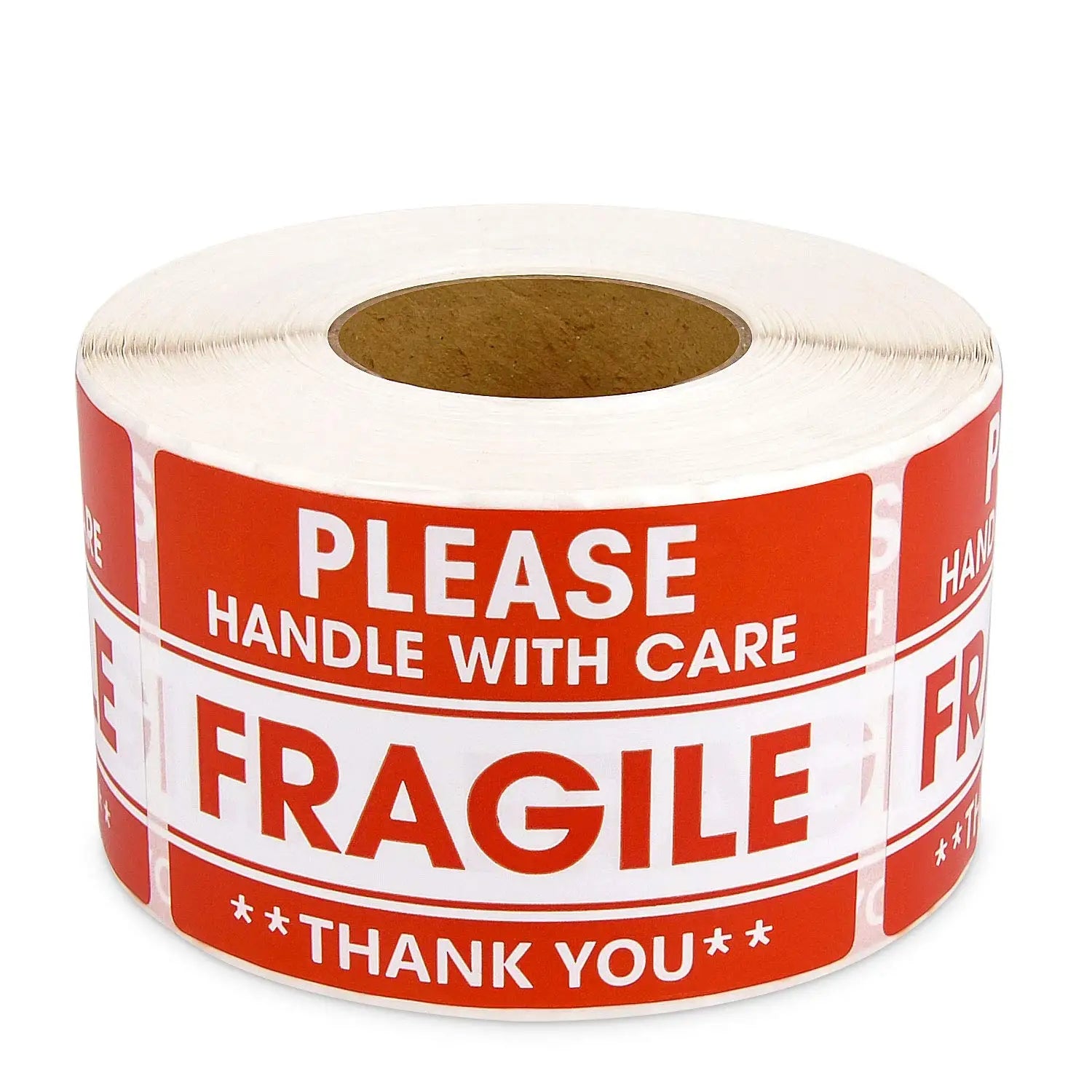 Waterproof Fragile Handle with Care Adhesive Sticker 3 X 2 Warning for Shipping and Packing