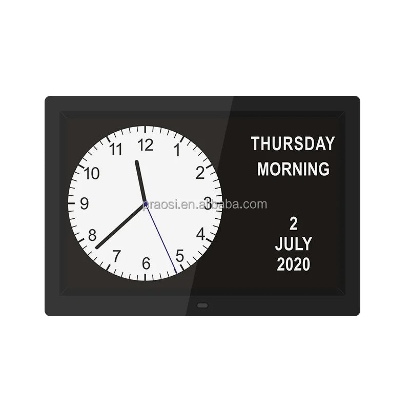 Wall Hang Remote Control Auto Dimming Screen 12 15 Inch Big Display Elderly Senior Dementia Alzheimer's Digital Calendar Cloc