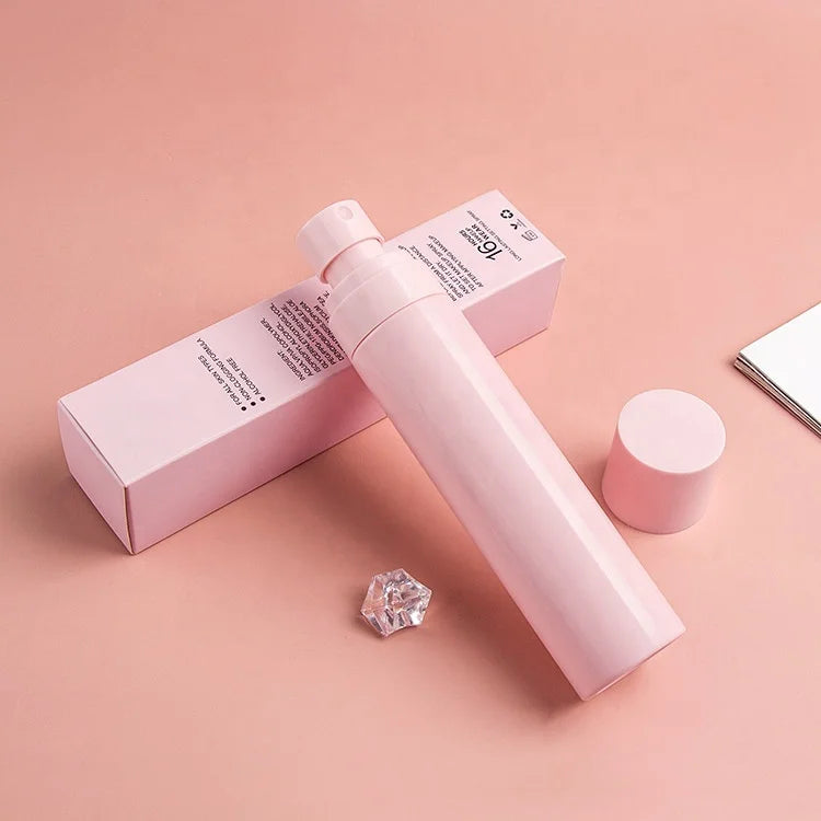New Cosmetic Sweat Proof Plastic Pink Finishing Spray Bottles Make up Setting Spray Makeup