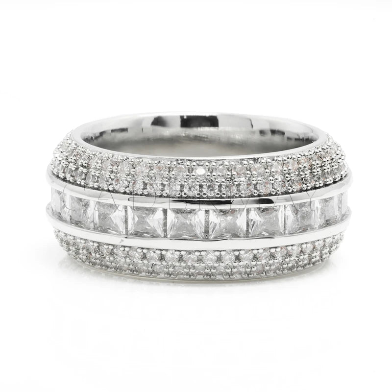 Hip Hop Designed 925 Sterling Silver Pave VVS Moissanite Diamond Multi Layer Iced Out Different Styles Wedding Rings for Men