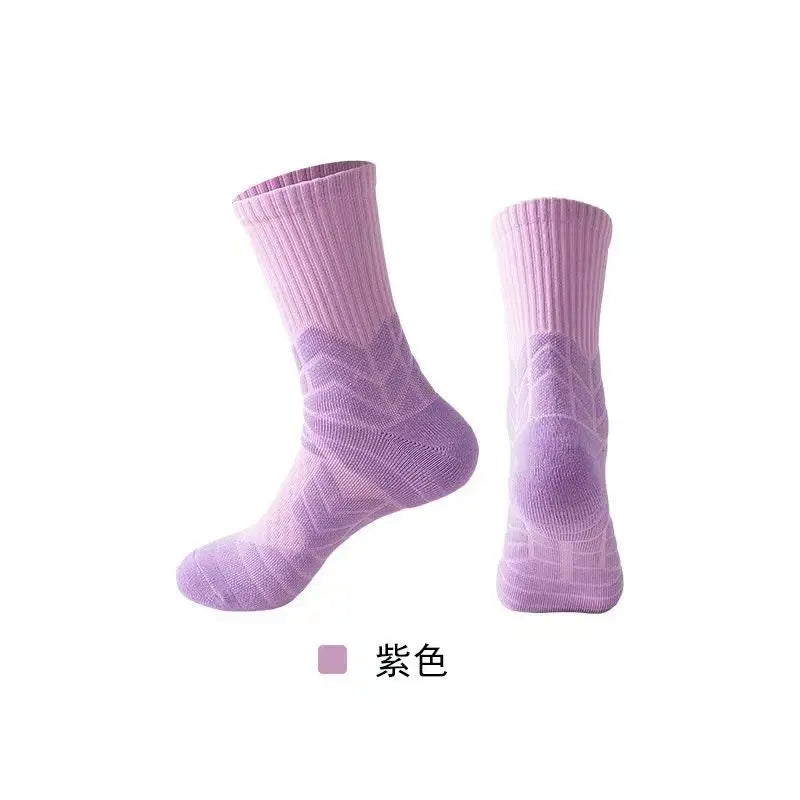 Basketball Socks Sports Crew Socks Compression Crew Socks for Running Hiking Basketball for Men & Women Summer Polyester Knit