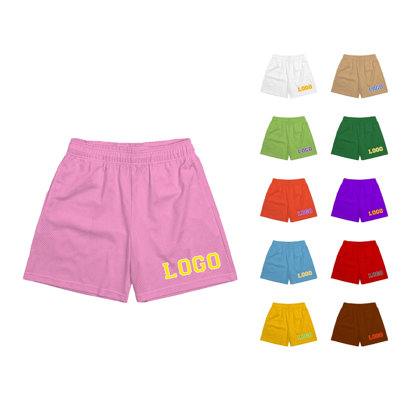 Beach Sublimated Wholesale Zipper Pocket Blank Jogger Workout Polyester Summer Custom Boxing Double Layer Mesh Men'S Gym Shor
