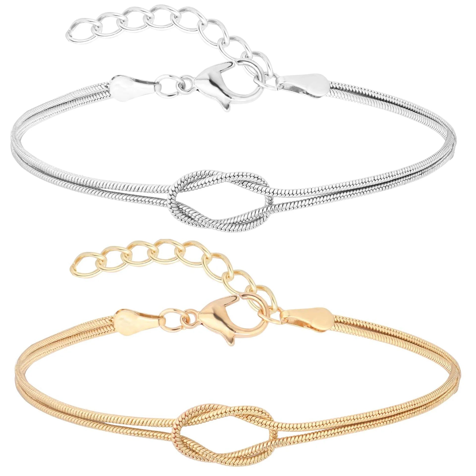 2024 Handmade New Knotted Snake Bone Bracelet Couple Bracelet for Gift