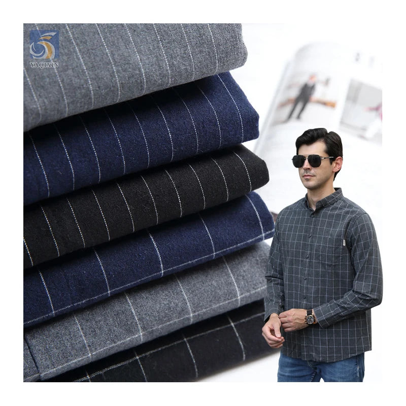 YX2742 Wholesale Italian Suit Oxford Fabric 165gsm 21S Combed 100 Cotton Suiting Fabric for Men