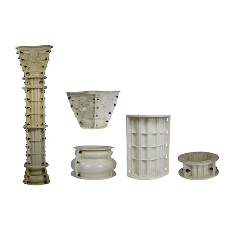 Outdoor European Villa Decorative Wall Brick Stone Pillar Mould Concrete Roman Plastic Formwork Mold