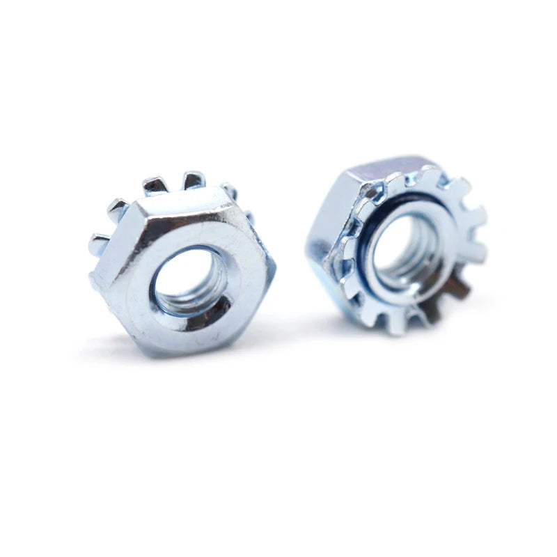 Keps Nuts M3 M4 M5 M6 M8 M10 Carbon Steel Zinc Plated K Nuts Custom Hex Multi Serrated Toothed Washer Galvanized Lock Nut