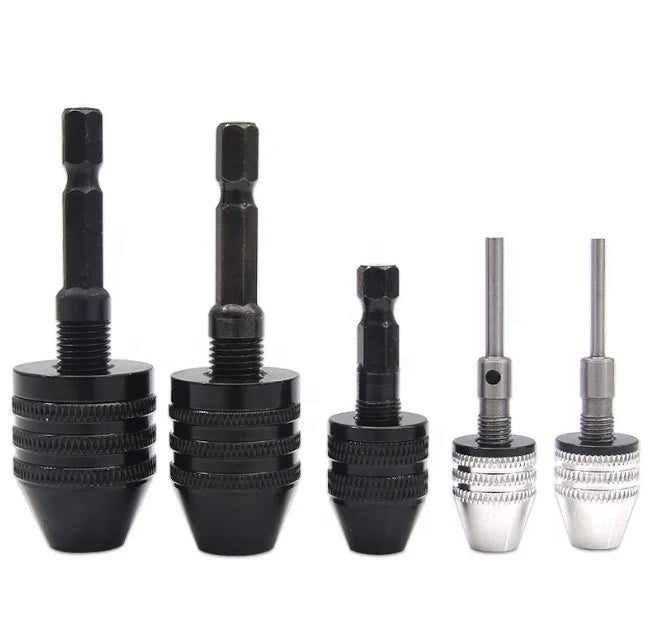 Drill Chuck Keyless Pneumatic/Electric Screwdriver Impact Driver Adaptor 3 Jaw Self-Centering High Accuracy Clamp Mini Chuck