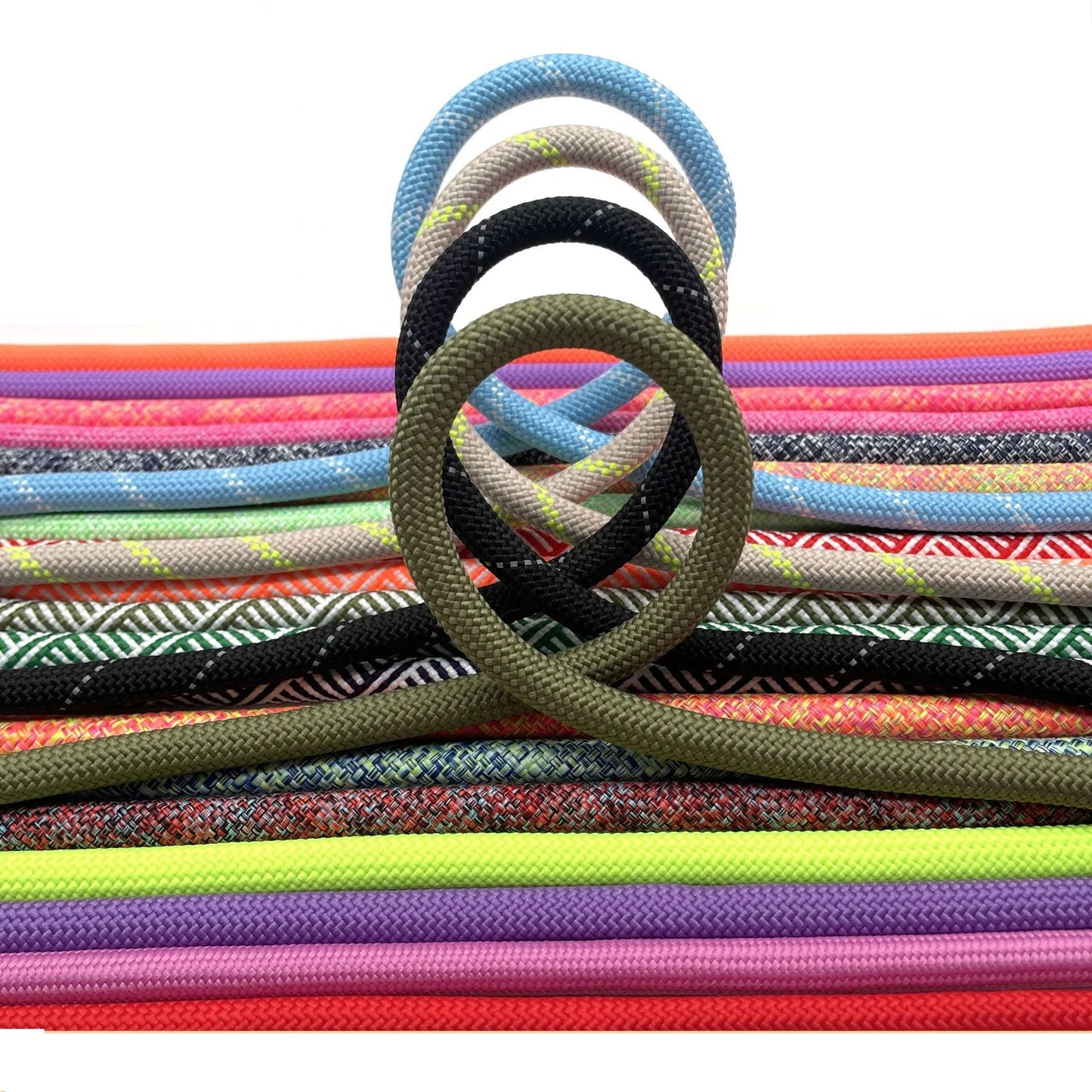Colored Braided Woven Round Dog Leash Custom Nylon Polyester Rope Polypropylene PP  Braided Rope