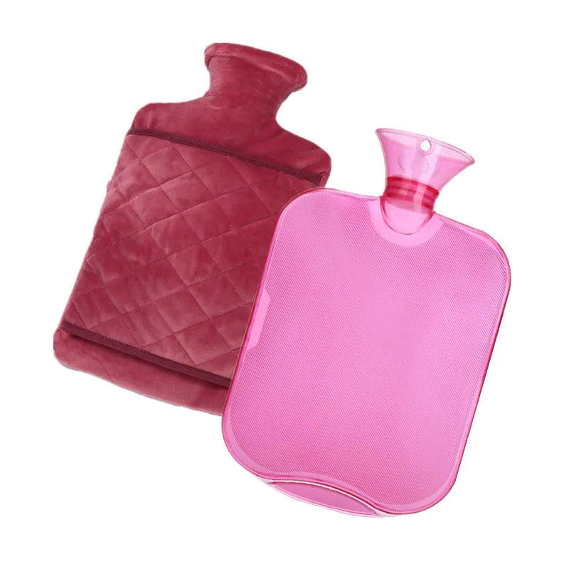 Factory Price 2000ML Plastic Custom logo Hot Water Bags Bottle with Cover
