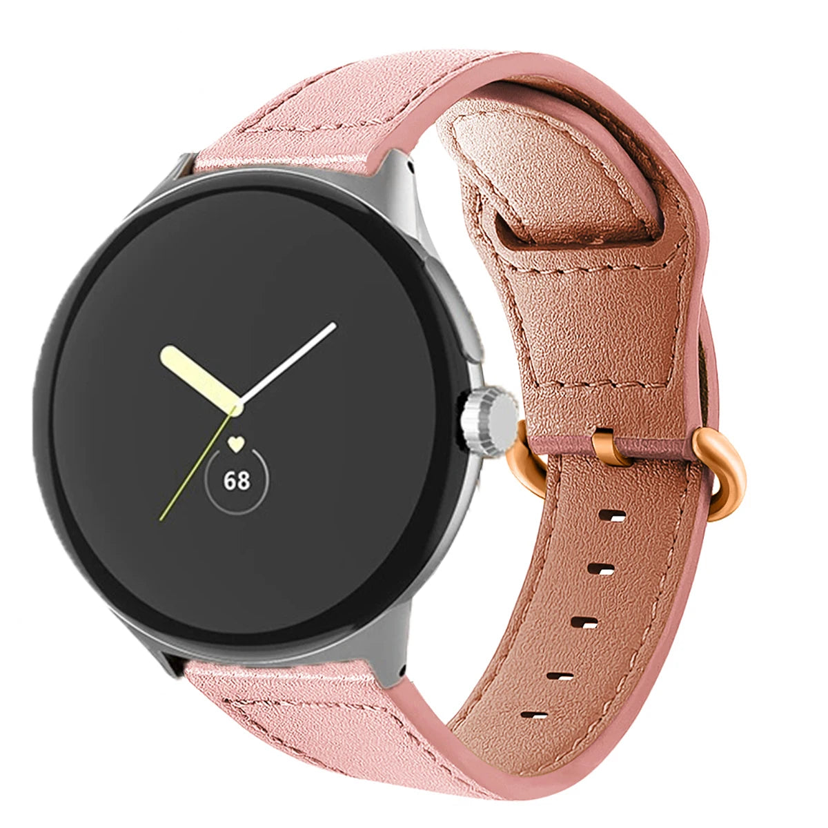 Top Grain Leather Watch Band Genuine Loop Strap Replacement for Google Pixel Watch Series