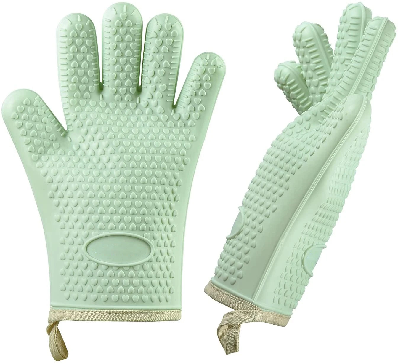 WEIMU ODM/OEM Silicone Oven Mitts Heat Resistant Cooking Gloves with Needle Cotton Lining for Chefs