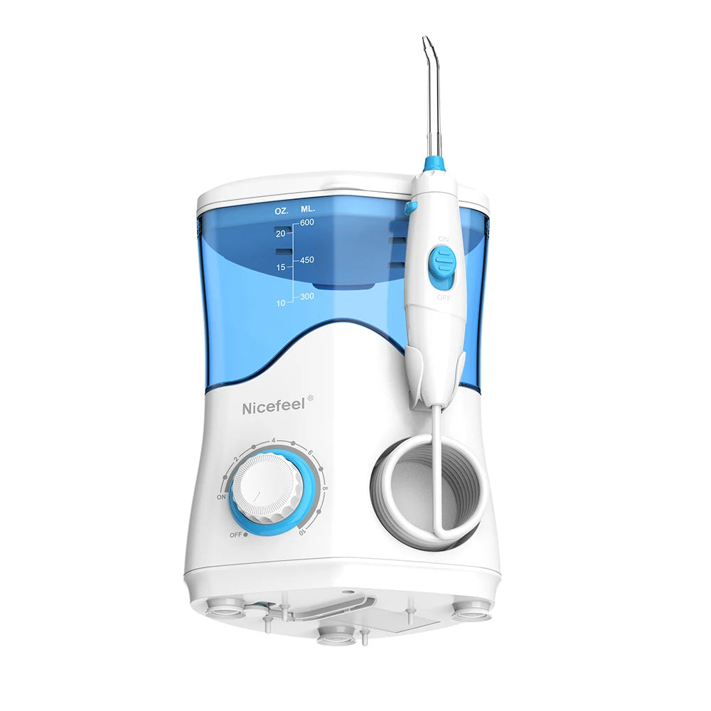 Nicefeel 600ml IPX4 Waterproof Toothbrush and Water Flosser Oral Irrigator Multi-Purpose Oral Hygiene Products and Convenient