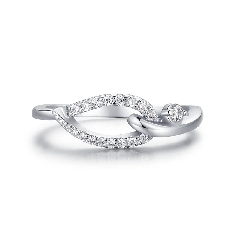 925 Sterling Silver Engagement Full Eternity Ring with Brilliant Cut Cubic Zirconia Rhodium Plated Luxury Wedding Ring for Wo