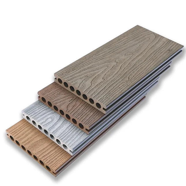 Outdoor Black Teak Texture Anti-Slip WPC Decking with Waterproof and Traditional Design for Swimming Pool & Park Use