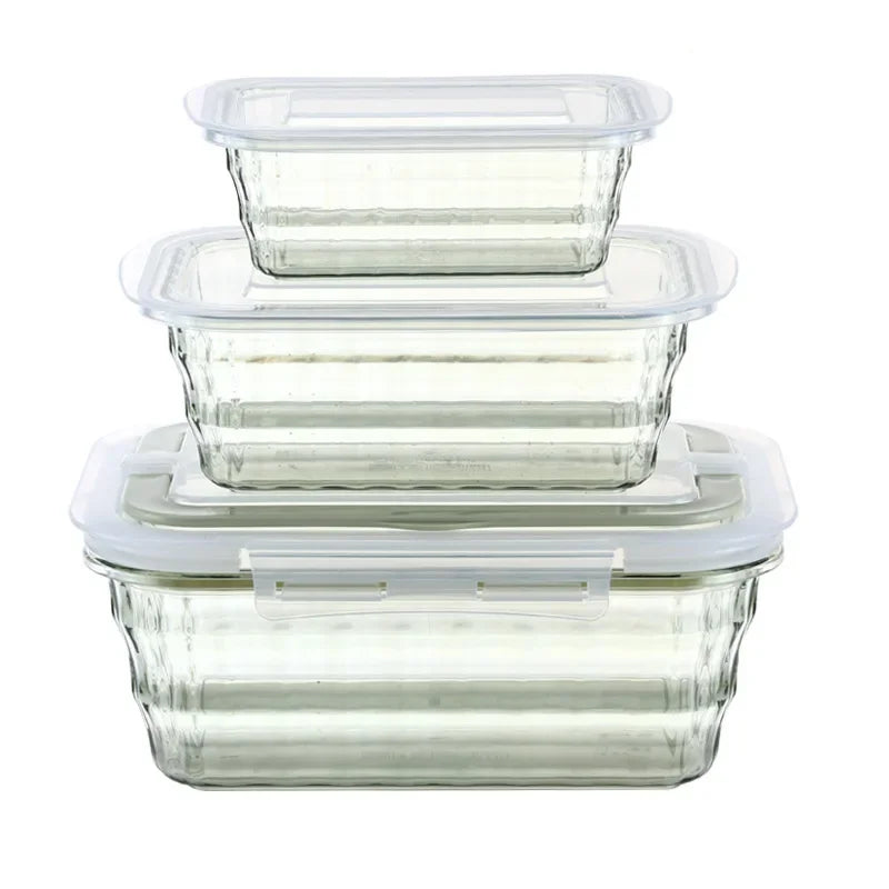 Hot SellingPack of 3 Refrigerator Organizer Bins Stackable Plastic Fridge Organizers Food Storage Box