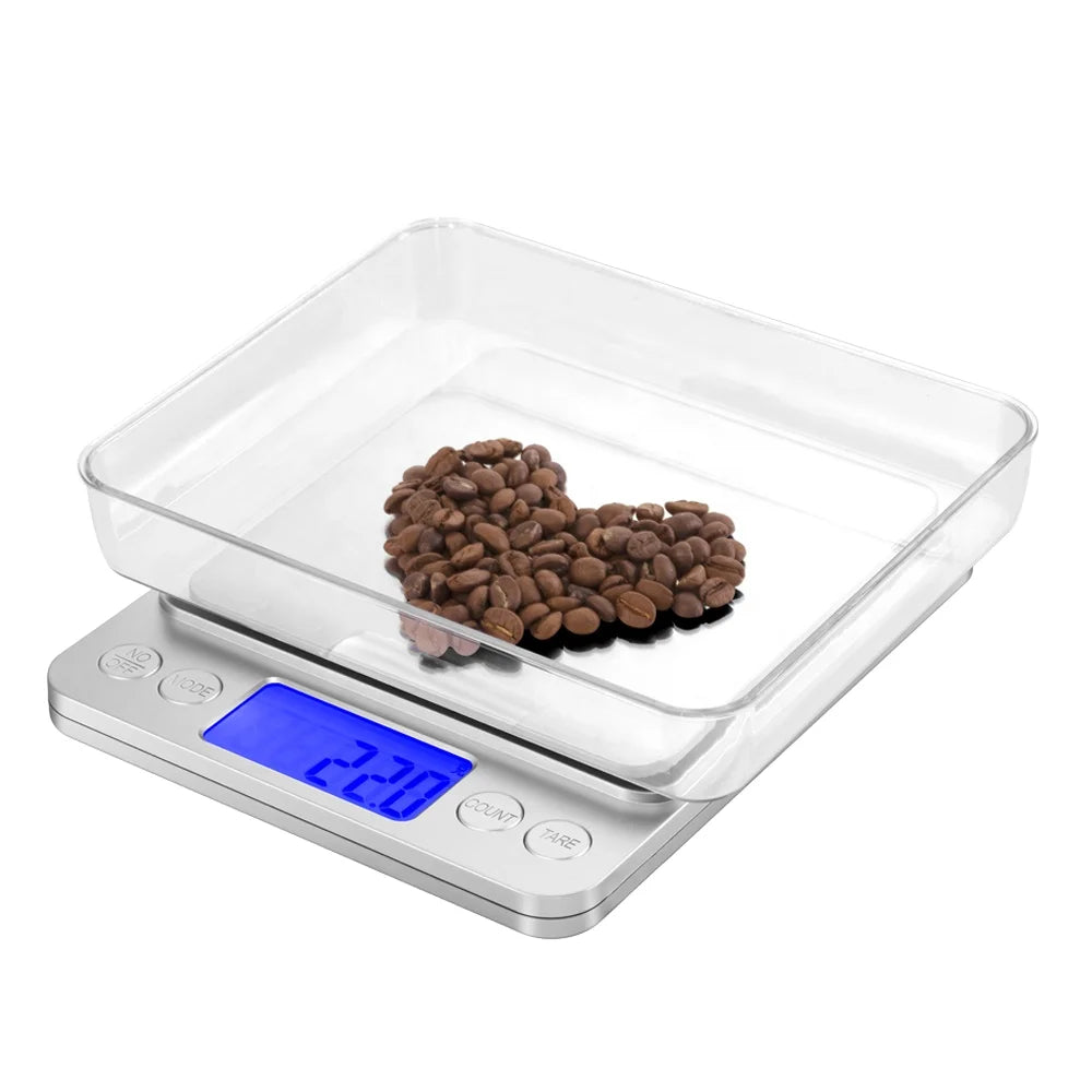 DIGIWORK 10kg/1g Battery Powered LCD Eco-Friendly Large Kitchen Display Backlight Weighing Platform Food Weight Measurement