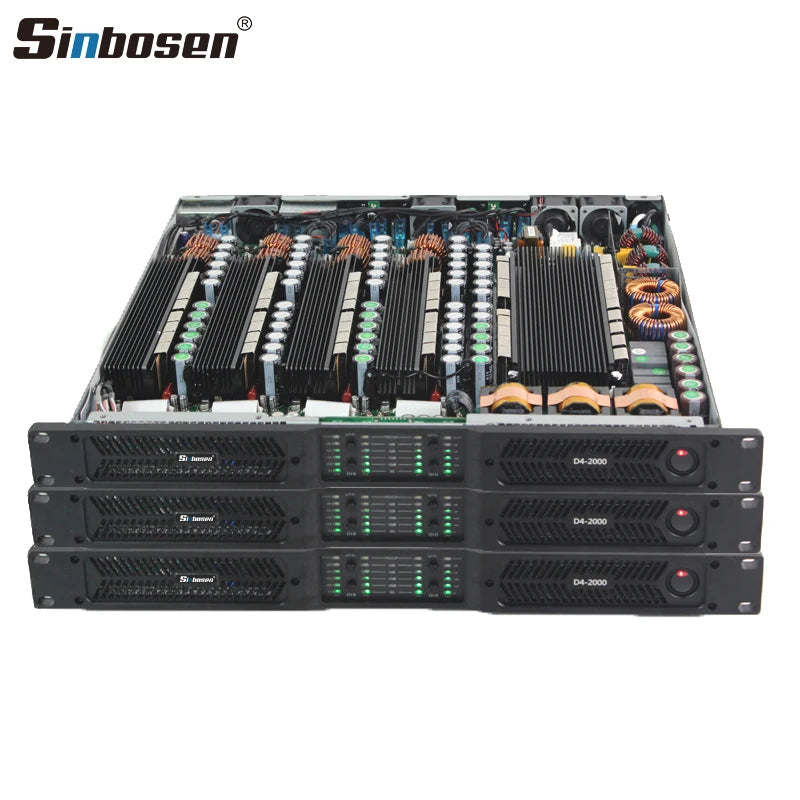 1u Power Amplifier D4-2000 Digital 4 Channel Amplifier Class d 2000 Watts