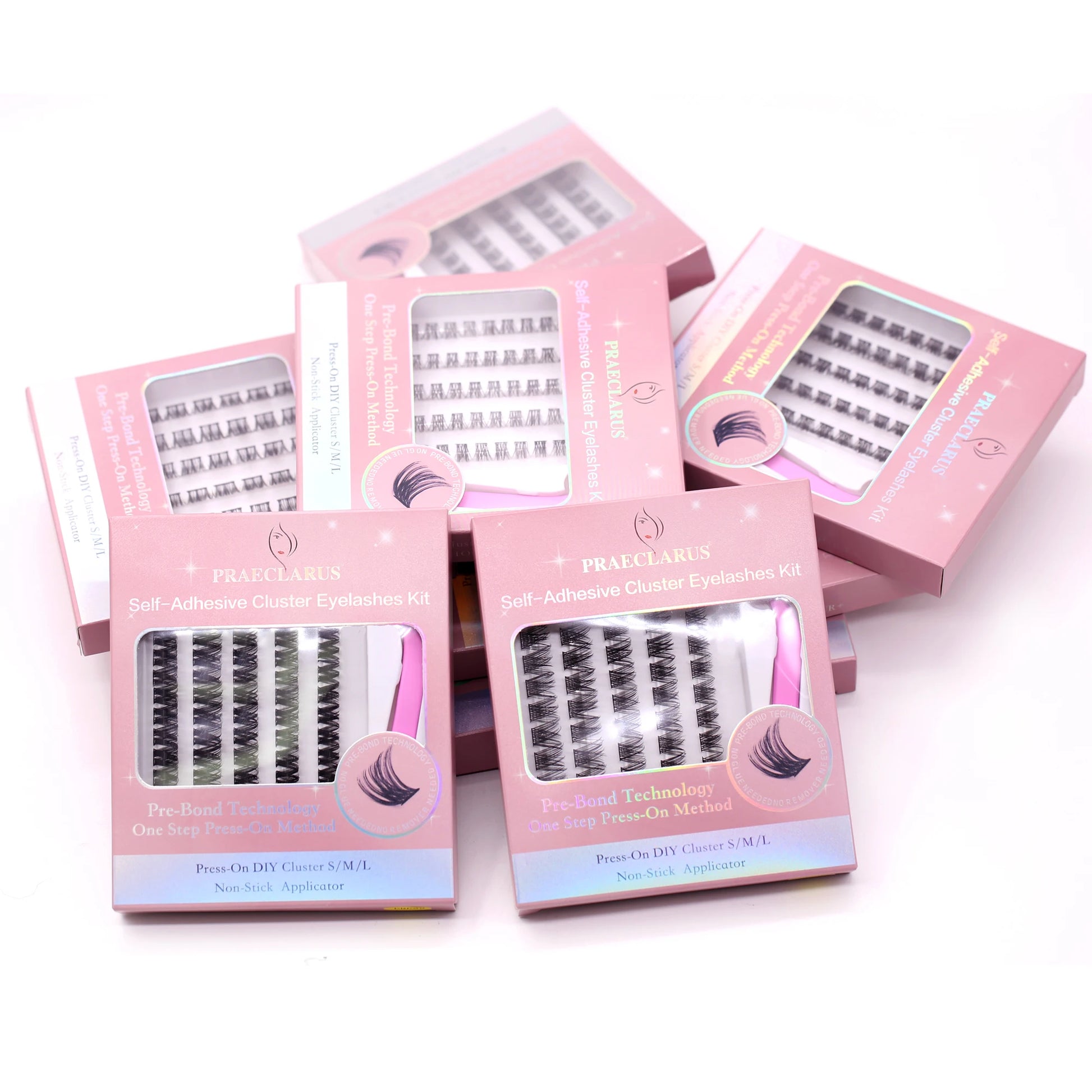 Self Adhesive DIY Lashes Cat Eye Lashes No Glue Needed Private Label Pre-Bond Lashes