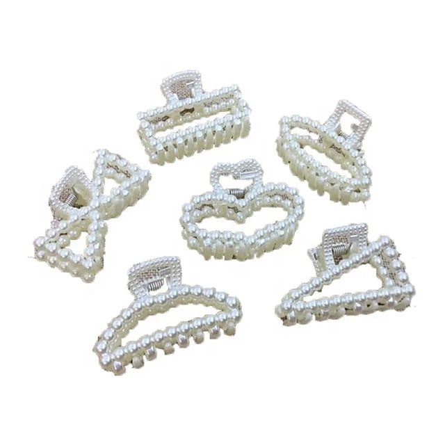 Elegant Snap Barrette Handmade Pearls Women Bb Hair Clip Pins Jewelry