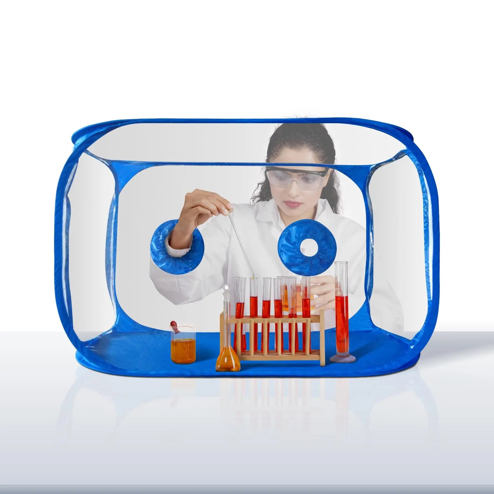 Still Air Box Mushroom Grow Kit-Mushroom Grow Bags Portable Mycology Fume Hood Propagation StationsMushroom Grow Tent(Blue)