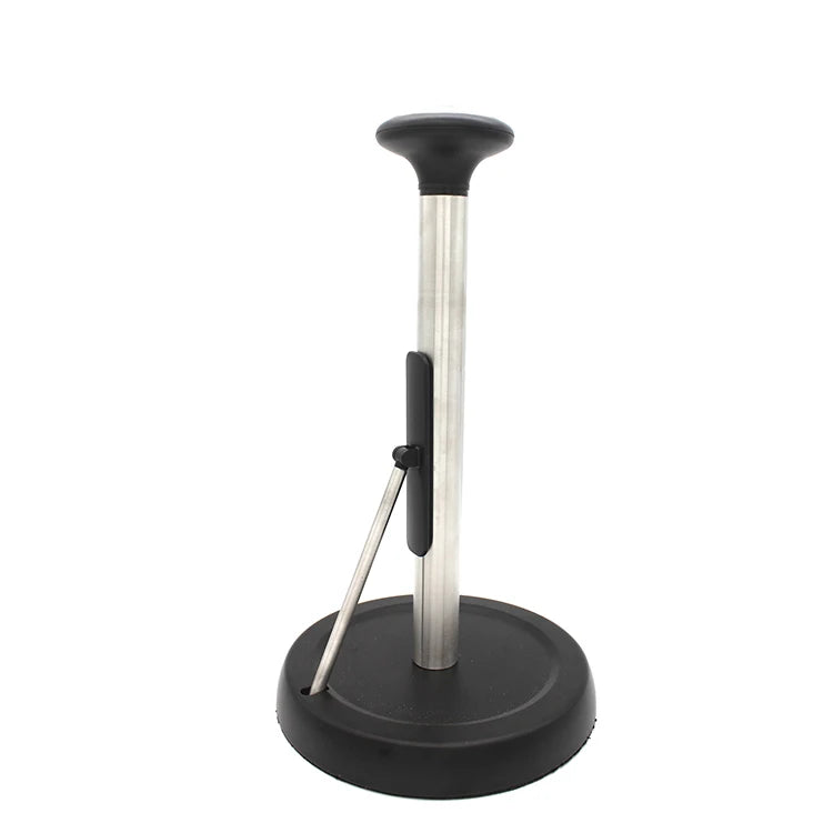 Kitchen Organizer Paper Towel Dispenser Countertop Stainless Steel Standing up Tissue Roll Hand Tear Paper Towel Holder