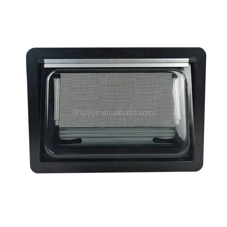 Small Size 350x280mm Aluminum Frame Camper Van Window Push Open Motorhome Mini Trailer Awning Window with Roller Blind